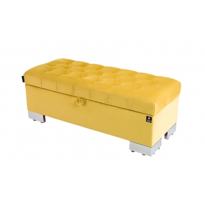 Kufer Pikowany CHESTERFIELD Żółcień Cytrynowa / Model Q-4 Rozmiary od 50 cm do 200 cm